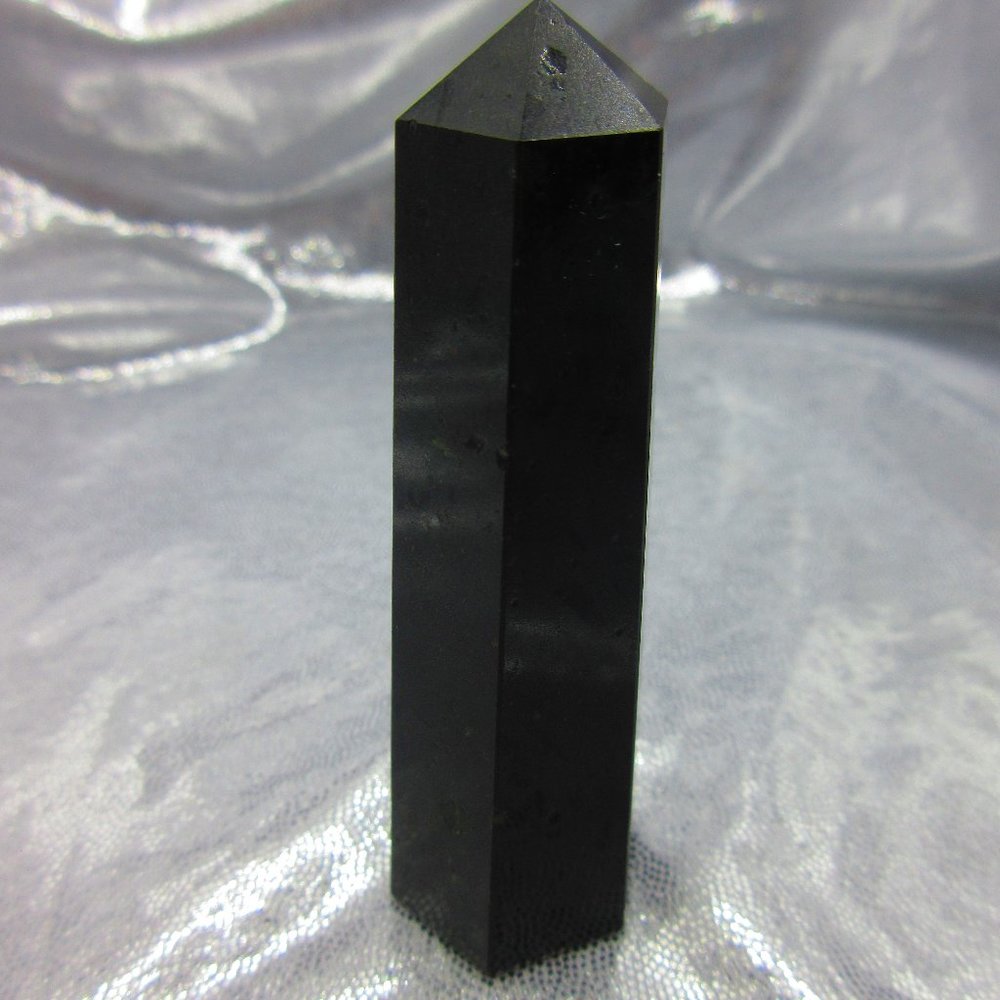 Black Tourmaline Polished Tower Generator Crystal Meditation Tool